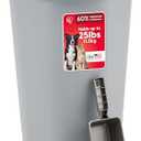 IRIS USA Pet Food Storage Container 25 lbs, Premium 60% Improved Airtight Seal with Air Valve, 2 Cup Scoop, Removable Wheels, Easy to Open - Made in the USA, Gray Set of 3