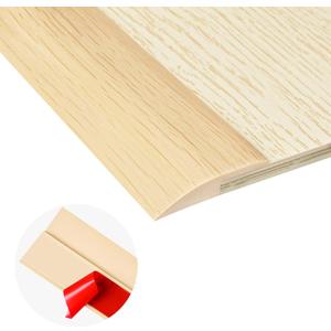 20Ft Carpet Floor Transition Strip, Self Adhesive Floor Edging Trim Strip, PVC Threshold Cover for Doorway, Floor Divider Strip Suitable for Threshold Height Less Than 5 mm - Beige Cream