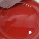 Red Charger Plates, 13 Inch Plastic Beaded Chargers for Dinner Plates, Party, Wedding, Birthday. Table Setting, (Set of 6)