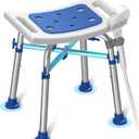 FSA/HSA Eligible Heavy Duty Shower Chair for Inside Shower, 500lb Weight Capacity, Height-Adjustable Shower Bench with Padded Seat, Shower Stool Suitable for Elderly and Disabled