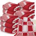 Tinideya 12 Pcs Flannel Fleece Throw Blanket Bulk 50 x 60 Inch Red White Plaid Fleece Blanket Soft Warm Coral Throw for Bed Couch Sofa Home Wedding Gifts Season