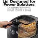 Hamilton Beach Cool Touch Electric Deep Fryer with Basket and Lid, 2 Liters / 8 Cups Oil Capacity, Adjustable Temperature, 1500 Watts for Fast Heat-up, viewing Window Easy to Clean, Black (35021)