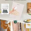 Tempered Glass Cutting Board Set, Large 12x16 Glass Cutting Board for Kitchen with 4 Non-Slip Feet, Heat & Shatter Resistant, Dishwasher Safe, Includes Bonus Sponge & Cloth,Perfect Kitchen Gift-Beige (Beige-Nano Etched Finish)