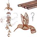 Outdoor Wind Chimes Hummingbird Sasquatch Gifts Metal Windchimes for Men/Women/Memorial Gift Metal WindChimes for Outside/Indoors, Home, Lawn, Porch, Patio, Garden Decor