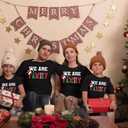 Family Christmas Shirts Merry Christmas Matching Outfits Xmas Graphic Tees Holiday Short Sleeve Tops (Black)