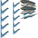 ShouRong Snowboard Wall Mount, Adjustable 5/6 Board Surfboard Rack, Surfboard Wall Hangers for Surfboard, Wakeboard, and Snowboard Storage at Home or Garage (Blue)