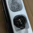 KAMANINA 1 Inch Double Curtain Rods for Windows 72 to 144 Inches (6-12 Feet), Black Heavy Duty Double Curtain Rod, Telescoping Drapery Rod with Netted Texture Finials