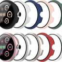 10 Pack Case for Google Pixel Watch 3/2/1 41mm with Tempered Glass Screen Protector, Shockproof Hard PC Bumper, All-Around Protective Cover Compatible with Pixel Watch 3/2/1 41mm Accessories