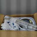 Michao Spin Mop Bucket Deluxe 360 Spinning Floor Cleaning System with 6 Microfiber Replacement Head Refills,62" Extended Handle,4X Wheel for Home Cleaning
