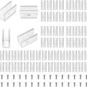 Neon Rope Light Mounting Brackets, 100PCS Neon Lights Install Fixing Clips Accessories for 6x12mm LED Neon Flexible Strip Lighting, Neon Signs DIY(100 Screws, 100 Clips)