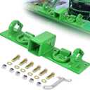 Tractor Bucket Grab Hooks with Self-Locking Function (2026 Upgraded),Tractor Bucket Hooks Bolt on Hooks 2 Receiver (Heavy-Duty) with D Rings Compatible with Kubota Tractors (Straight)