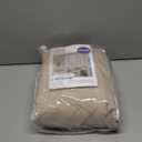 MIULEE Non-See-Through Privacy Linen Curtains 2 Panels, Light Filtering Window Curtains Farn House Textured Back Tab Semi Sheer Drapes for Bedroom Living Room, 52 x 108 Inches Long, Burlywood