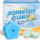 3 x 6-Pack Dishwasher Detergent and Deodorizer Tablets with Kitchen Sponge, Deep Clean Formula, Dishwasher Safe, Removes Scale, Odors, and Hard Water Residue (Lemon Scent)