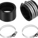 2PCS Motorcycle Carburetor Intake Manifold Interface Inlet Pipe Intake Manifold Rubber Carb Manifold Spare Part for Dirt Bike ATV Go Kart Motorcross (Black 35mm)