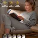 Glocusent USB Rechargeable Book Light, Portable Clip-on LED Reading Light, Reading Lights for Books in Bed with 3 Amber Colors & 5 Brightness Dimmable, Compact & Long Lasting, Perfect for Book Lovers