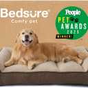 Bedsure SupportMax® Extra Thick Orthopedic XL Dog Bed for Extra Large Dogs, Brown, 48"l X 35"w X 10"th