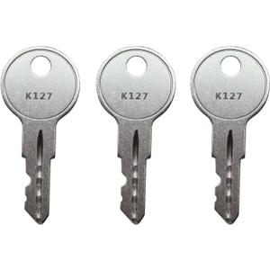 KeyPower (3) K121-K173 Keys for Bauer T-Handle, Camper Toppers, Truck Caps, Camper Shells, RV Storage Cabinet Door Keys (K169)