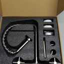 Wall Mount Kitchen Faucet, Hurran Brushed Nickel Kitchen Sink Faucet, 8 Inch 2 Handle Wall Mount Commercial Sink Faucet with Pull Down Sprayer for Kitchen Laundry Room Restaurant