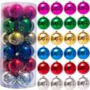 24 PCS 2.36' Shatterproof Christmas Ball Ornaments - Assorted Theme Decorations for Christmas Tree