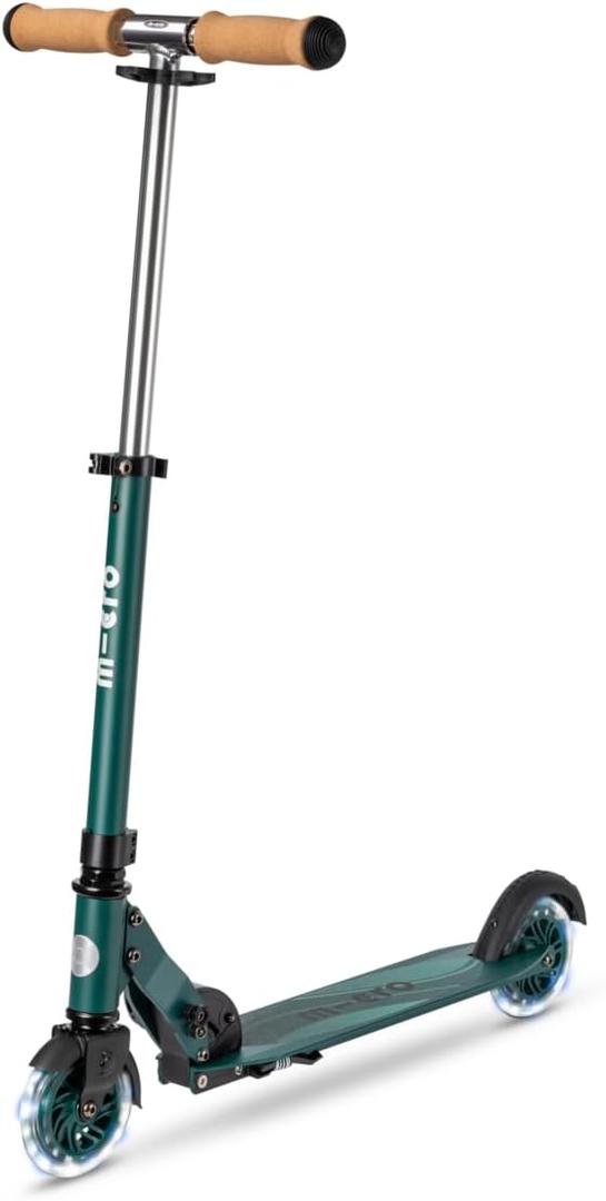 Micro Kickboard | Sprite ECO LED Scooter | 2 LED Wheels | Fold-to-Carry | Lightweight Swiss-Designed | Made from Recycled Materials | Children and Teens, Ages 6+