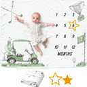 Golf Baby Monthly Blanket for Newborn Girls and Boys, Sport Newborn Month Blanket, Soft Flannel Photography Background Prop, Personalized Shower Gift, Golf