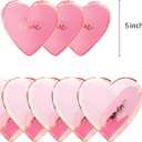 Pink Heart Shaped Party Tableware - Disposable Wedding Engagement Paper Plates Cups Napkins, Valentines Day, Baby Shower, Mothers Day Tableware, Marry Me LOVE Themed Party Supply 68pcs