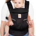 Ergobaby All Carry Positions Breathable Mesh Baby Carrier with Enhanced Lumbar Support & Airflow (7-45 Lb), Omni Breeze, Onyx Black