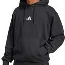 Adidas Men's Essentials Feel Cozy Fleece Hoodie Sweatshirt (XX-Large Tall, Black/White)