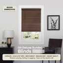 Cordless Room Darkening Mini Blind - 32 Inch Width, 64 Inch Length, 1" Slat Size - Mahogany - Cordless GII Deluxe Sundown Horizontal Windows Blinds for Interior by Achim Home Decor