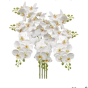 30 Inch White Orchids Artificial Flowers Real Touch Phalaenopsis Spray Artificial Orchid Stems with 12 Orchid Flowers Fake Phalaenopsis Tall Faux Flowers Arrangement for Home Decor Party Wedding Decor