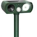 Upgraded Solar Ultrasonic Animal Repellent Outdoor, Deer Repellent Devices Motion Detection, Waterproof Cat Squirrel Mouse Raccoon Dog Repellent Deterrent with LED Flash Lights for Yard Garden