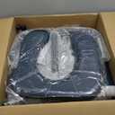 Drop Arm Bedside Commode, Commode Toilet with Padded Seat and Backrest, 400lbs Capacity, 5.3QT Removable Bucket and Splash Guard, Adjustable Height Portable Toilet for Adults, Blue