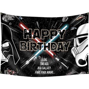 60 x40inch Star Galaxy Backdrop Tapestry for Birthday Party Decorations Universe Wars Background Galaxy Party Decorations Star Banner Birthday Party Supplies for Kids