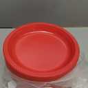 Red Plastic Plates 100 pcs Party Dessert Dinner Plates Disposable Heavy Duty for Party,Wedding, Valentines (7inch)