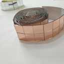 MEYA 250PCS of 3/4'' Glass Mirror Roll Tiles for Crafts, 2CM Mini Square Glass Mirror Tiles Self Adhesive Mirror Strips for Wall (2.5 Meters, Rose Gold Mirror)