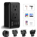 Upgraded 2000W 220V to 110V Voltage Converter US to Europe, Power Converter Adapter Combo for Hair Dryer, Power Converter European Travel Converter with 1 USB A 3 Type C for 160 Countries