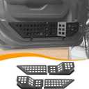 Front Door Storage Pockets, Door Side Insert Organizer Box Metal Door Net Pocket Replacement for Jeep Wrangler JL JLU & Gladiator JT 2018-2024, Interior Accessories, Black