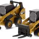 Diecast Masters 1/64 Caterpillar 272D2 Skid Steer Loader and Caterpillar 297D2 Compact Track Loader Set of 2