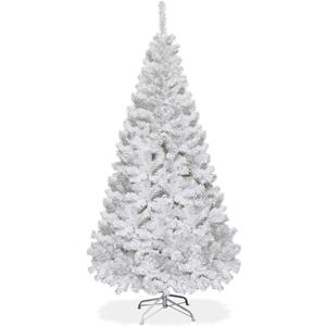 GOFLAME 5FT Artificial White Christmas Tree Home Holiday Dcor, Metal Stand PVC Material 350 Branches Indoor Decoration, Easy Assembly