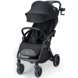 ACCOMBE Compact Travel Stroller, Self-Folding Lightweight Stroller with Oversized Canopy, Adjustable Backrest, Newborn Pushchair for Toddler 0-36