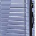 Coolife Expandable Large Checked Luggage with Spinner Wheels, Hard Shell Suitcase TSA Lock Rolling Travel Luggage 28-inch,Blue