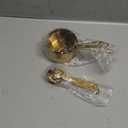 Gold 304 Stainless Steel Measuring Cup and Spoon Set, Stackable, 8-Piece, Long Handle for Narrow Bottles, Premium Gold Kitchen Utensils For Cooking