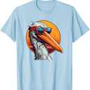 Funny Pelican with Sunglasses for Seabirds Lovers T-Shirt, 2XL