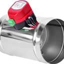 5" Motorized Duct Damper,On/Off Backdraft Damper Control, Stainless Steel Airflow Control Damper for HVAC System, 24V AC