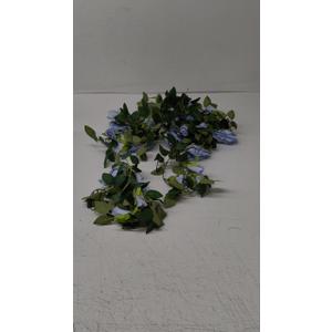 TELDRASSIL 4Pcs(26 FT) Artificial Rose Vine Fake Flower Garland Fake Silk Rose Hanging Vine for Wedding Party Background Arch Garden Background Decoration (Blue)