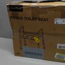 Toilet Seat Riser for Seniors, Raised Toilet Seat with Handles, Adjustable Height & Width, 400lb Handicap Elevated Toilet Seat, Fit Any Toilet (Grey)