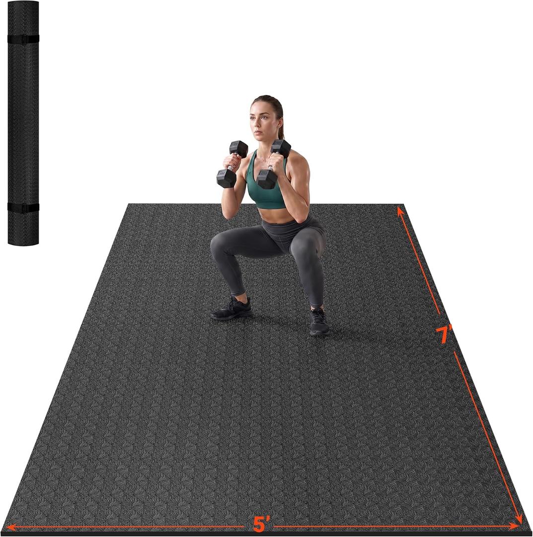 VTORY Extra Large Exercise Mat - 6'x4'/7'x5'/8'x5'/9'x5'/10'x5'x8mm