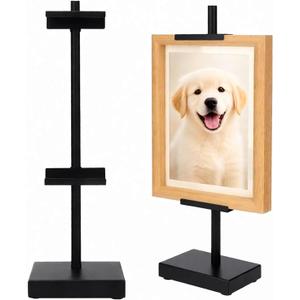 Adjustable Tabletop Easel Stand, Picture Easels for Display Up to 29" H, Metal Picture Frame Holder Stand Table for Art, Photo (black)
