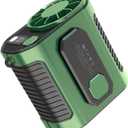 GOODADA Camping & Outdoor Waist Fan - Portable Belt Clip-on Fan, USB Rechargeable, 100 Speed Settings, Hands-Free Personal Cooling for Hiking, Travel, Sports (green)