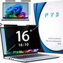 PYS Magnetic Laptop Privacy Screen 16 Inch 16:10 Ratio - Computer Monitor Screen Privacy Shield, Anti-Glare Blue Light Filter, Detachable Privacy Screen Protector for Lenovo, Hp Envy, Dell
